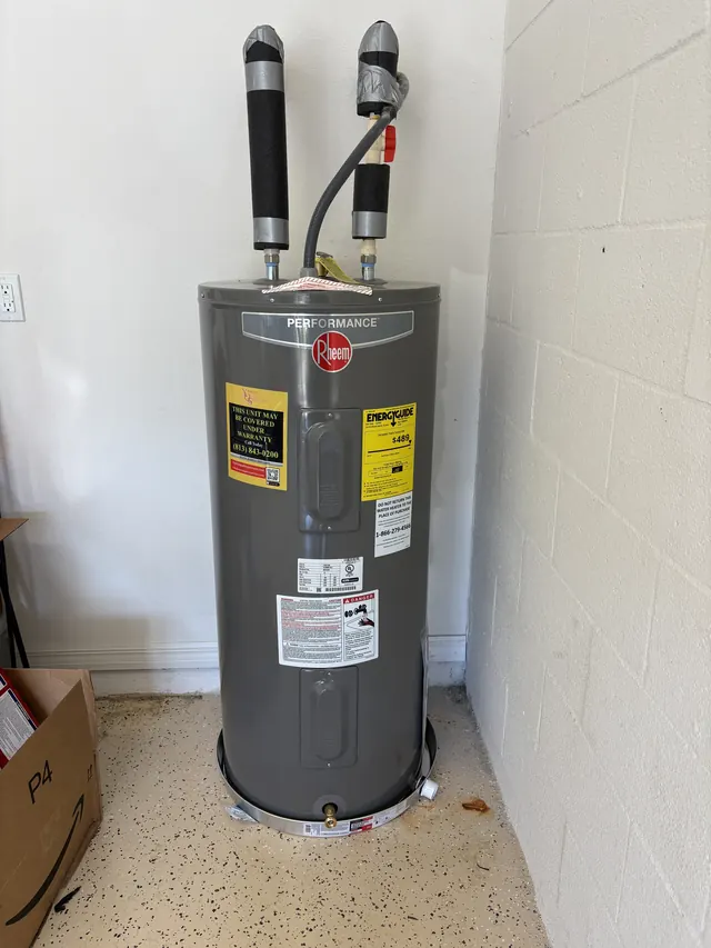 New tank water heater installed by XQS during a replacement service in Riverview